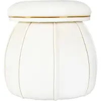Underbar | Hocker Corin Weiß Baumwolle 56x55x56 cm | NADUVI