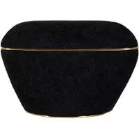 Underbar | Hocker Contessa Schwarz Baumwolle 58x43x58 cm | NADUVI