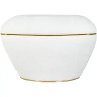 Underbar | Hocker Contessa Weiß Baumwolle 58x43x58 cm | NADUVI