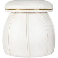 Underbar | Hocker Corin Weiß Baumwolle 56x55x56 cm | NADUVI