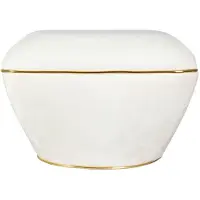 Underbar | Hocker Contessa Weiß Baumwolle 58x43x58 cm | NADUVI