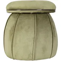 Underbar | Hocker Corin grün Baumwolle 56x55x56 cm | NADUVI