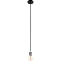 Eglo Pendelleuchte Esstisch Yorth, Hängelampe für Wohnzimmer und Esszimmer, Esszimmerlampe aus Metall in silber und schwarz, Lampe hängend, E27
