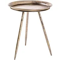 Die Möbelfundgrube Beistelltisch bronze Metall - rund - 54 x 44 cm - HANS