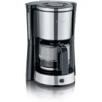 Severin Filterkaffeemaschine "Type" mit Glaskanne, ergonomischem Griff und Edelstahl-Applikationen, automatische Abschaltung, 1.000 W, KA 4823