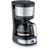 Severin Filterkaffeemaschine "Type", bis 4 Tassen, platzsparend, ideal für Reisen, Single- & Seniorenhaushalte, Permanentfilter, Glaskanne, KA 4819