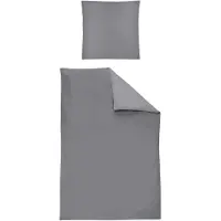 Irisette Paris 8000 Satin Bettwäsche Bügelfrei I Größe 155x220 cm I Farbe 12 Grafit