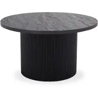 Ebuy24 Dunkelbrauner Couchtisch Ø 80 x 45 cm