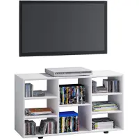 Ebuy24 Fetino TV Tisch 8 Ablagen weiß.