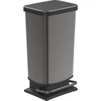 Rotho Abfalleimer 40 L Paso - Treteimer Geruchsdicht - Abfallbehälter 35,3 x 29,5 x 67,6 cm - Mülleimer mit Softclose - Tretabfalleimer