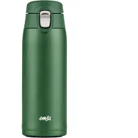 EMSA Light Mug Trinkflasche, 0,4 Liter, Federleichte Wasserflasche für ein langanhaltendes Trinkvergnügen, 1 Trinkflasche, Farbe: Grün