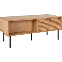 Ebuy24 2102050, Beistelltisch, Rechteckige Form, 4 Bein(e), Eiche