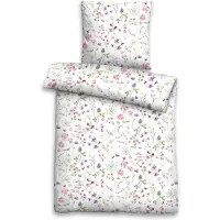 Biberna Bettwäsche 46607-001 Flowerpower 135x200 cm + 80x80 cm