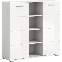 Xonox Kommode Prego 3 | weiß Hochglanz ohne Beleuchtung