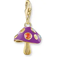 Thomas Sabo Charm-Anhänger bunter Pilz vergoldet