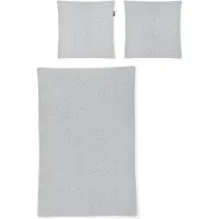 Irisette Seersucker Bettwäsche-Garnitur Easy 8516 Farbe silber Größe 155x220+80x80cm