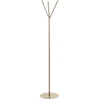 Haku Garderobenständer , 3 Haken, Gesamttragkraft 25 kg, Fußplatte, Ø 350 x H 1730 mm, Stahlrohr pulverbeschichtet/Metall, schilfgrün