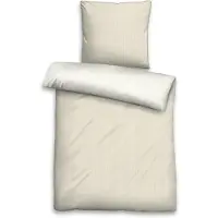 Biberna Mako-Satin Bettwäsche 615211 135x200 cm + 80x80 cm natur