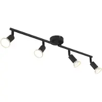 Globo 57991-4S, Schwarz, Metall, IP20, I, GU10, 35 W