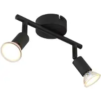 Globo 57991-2S, Schwarz, Metall, IP20, I, GU10, 35 W