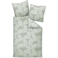 Janine Design Feinbiber-Bettwäsche-Garnitur DAVOS 65157 Farbe salbeigrün Größe 155x220+80x80