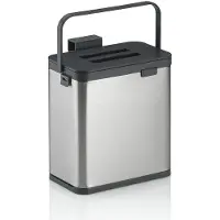 kela Abfallbehälter, Papierkorb, für GFT, Edelstahl, Kunststoff, Schwarz, Grau, 2,1 L, | Plata