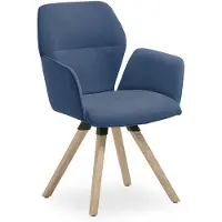 NIEHOFF SITZMÖBEL Merlot Design-Armlehenenstuhl Stativ-Gestell Massivholz/Stoff