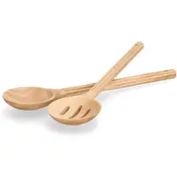 Zeller Present Salatbesteck "Stripes", (Set, 2 tlg.), Gummibaum, langlebig und robust