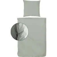 Enrico Coss Bettwäsche Stonewashed 155x220 cm + 80x80 cm olive