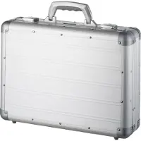 Fixbag Business-Koffer "Aluminiumkoffer Attaché, silberfarben matt", Handgepäck Koffer, Reisegepäck mit Laptopfach