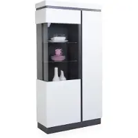 Die Möbelfundgrube Vitrine mit Glastür alpinweiß B 104 x H 201 cm - CAMPANIA