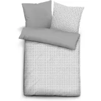 Cinque Renforce Bettwäsche 0041702 AVIANO color: sturmgrau, size: 1x 135x200 cm + 1x 80x80 cm