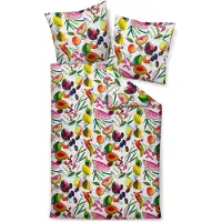 Janine Mako-Satin Bettwäsche modern art S 42147-09 multicolor 135x200 cm + 80x80 cm