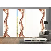 Home wohnideen Schiebegardine "OAKLEY", (6 St.), SCHIEBEVORHANGSET,SEIDENOPTIK,DIGIDRUCK