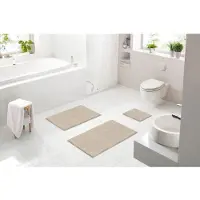 Linea Due Grund Badematte , beige , Synthetik , Maße (cm): B: 50 H: 1,5