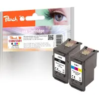 Peach 321029, Standardertrag, Schwarz, Cyan, Magenta, Gelb, 8 ml, 8,5 ml, 2 Stück(e), Doppelpack
