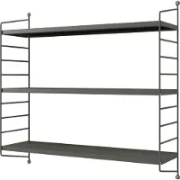 En.casa Modulares Wandregal Strängnäs 4er Set Anthrazitgrau