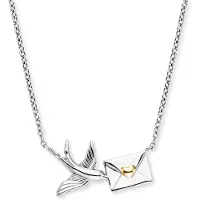 Engelsrufer ERN-LETTER-BIRD-BIG Damen-Halskette Vogel mit Liebesbrief Zweifarbig