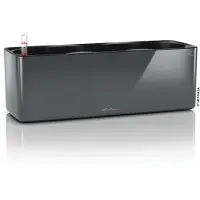 Lechuza 'Cube Glossy Triple', anthrazit highloss, ca. 14 x 40 x H 13,5 cm