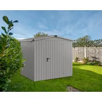 Hörmann Ecostar, Metall-Gerätehaus "Euroline Trend" mit Satteldach ESD 4, graualuminium, 214 x 166 cm, 1-flüglige Tür