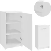 UFC Elegante Kommode BODO 1D, H/B/T 75 x 40 x 35 cm im modernen Design mit Regal und Tür (Weiß)