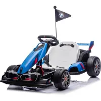 Vrooomy BMW Kinder Elektro Go-Kart 24V (5–12 Jahre) – Offiziell Lizenziert, mit Driftfunktion, Sicherheitsgurt & 2x 200W Motoren – Elektro GoKart Kinder – Blau