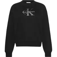 Calvin Klein Jeans Schwarzes Baumwoll-Damen Sweatshirt