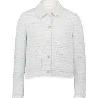 Cartoon Tweedblazer mit Fransen in Nature/Blue | Gr.: 40