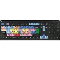 Logickeyboard LKB-MCOM4-A2PC-UK, Kabelgebunden, Lightning, Scherenschalter, QWERTY, LED, Schwarz