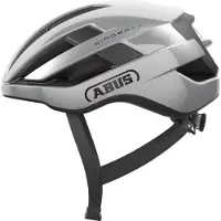 ABUS Rennradhelm WingBack – einfacher Roadhelm für sportliches Fahren im Alltag und in der Freizeit – für Erwachsene und Jugendliche – Silber, Größe S (51-55 cm)