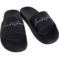 Jack & Jones Herren Gary Moulded Slides Slider Sandalen Schwarz