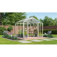 Vitavia Gewächshaus "Zeus Comfort 6200" aluminium eloxiert 6,2 m² 3 mm ESG, 10 mm HKP