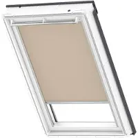 Velux Sichtschutzrollo sand uni manuell Rahmen aluminium RFL P10 4155S