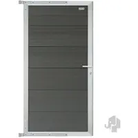 Elephant Forte Zauntor WPC anthrazit-Rahmen Alu 90x180cm inkl. Beschlag 8712981480901